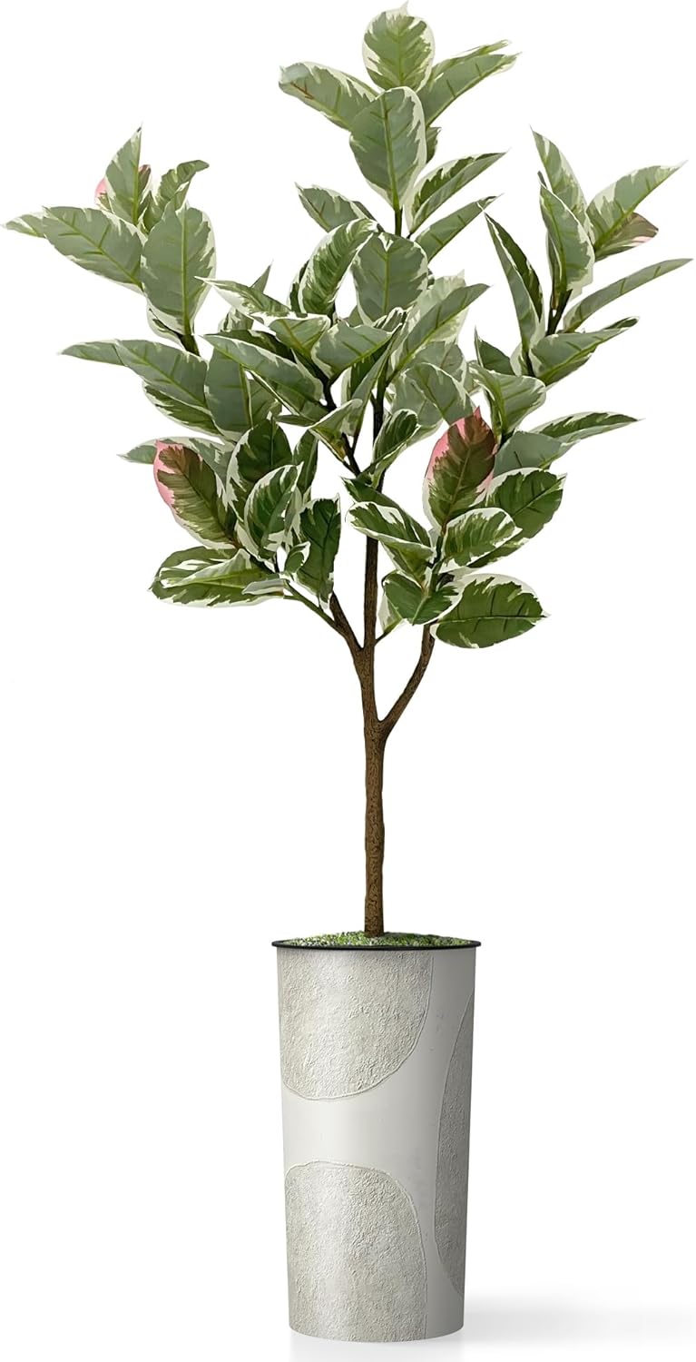 Artificial Tree in Optional Designed Pot, Fake Areca Tropical Palm Silk Tree for Indoor and Outdoor Home Decoration - 66" Overall Tall (Plant Pot Plus Tree)