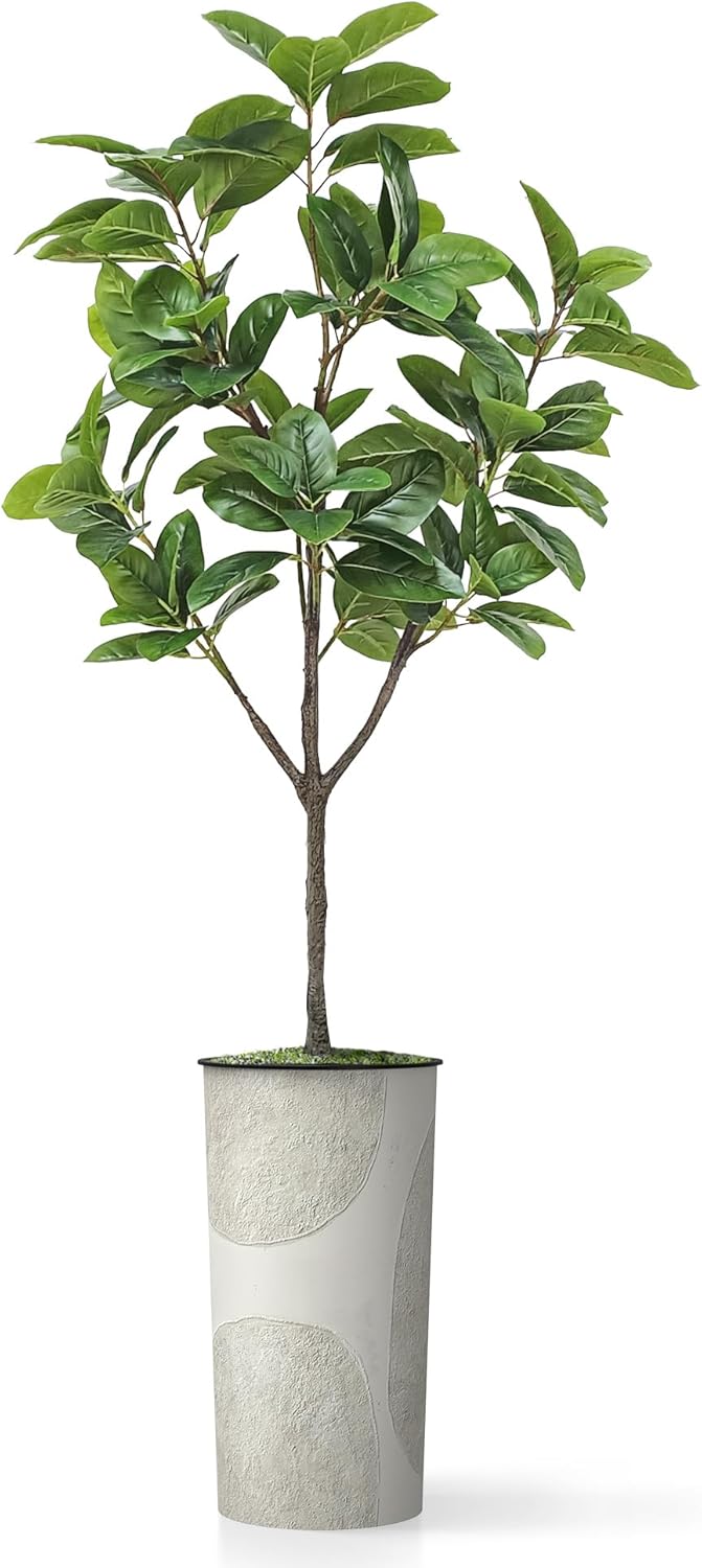 Artificial Tree in Optional Designed Pot, Fake Areca Tropical Palm Silk Tree for Indoor and Outdoor Home Decoration - 66" Overall Tall (Plant Pot Plus Tree)