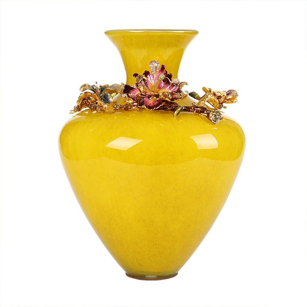 Luxury Vase [Prosperity-C Series], Decorative Vase, Modern Vase, Original Exquisite Vase, Vase with Enamel Decoration (Tall)