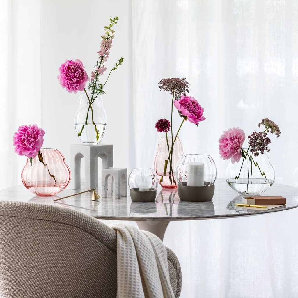 Villeroy & Boch - Rose Garden Home Vase, 48 oz, Crystal Glass, Pink