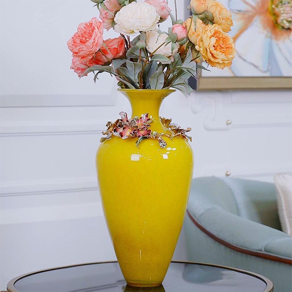 Luxury Vase [Prosperity-C Series], Decorative Vase, Modern Vase, Original Exquisite Vase, Vase with Enamel Decoration (Tall)