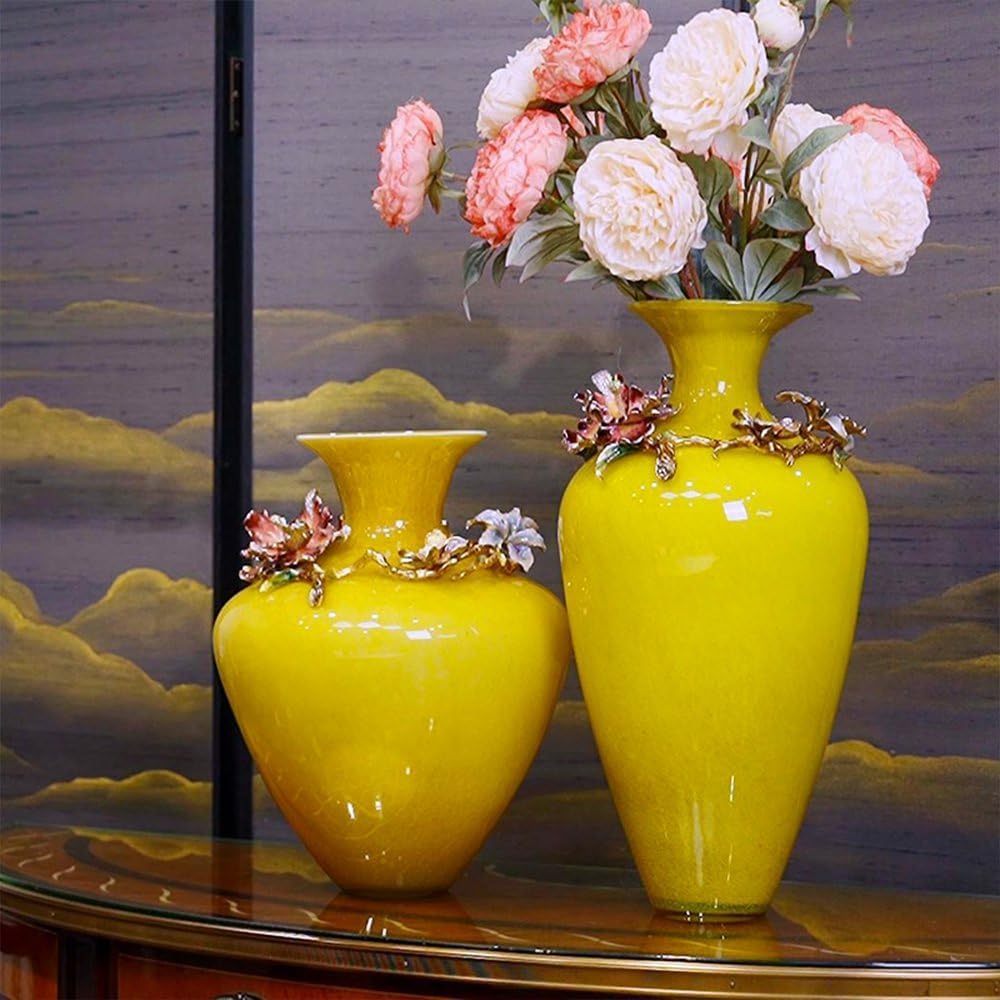 Luxury Vase [Prosperity-C Series], Decorative Vase, Modern Vase, Original Exquisite Vase, Vase with Enamel Decoration (Tall)