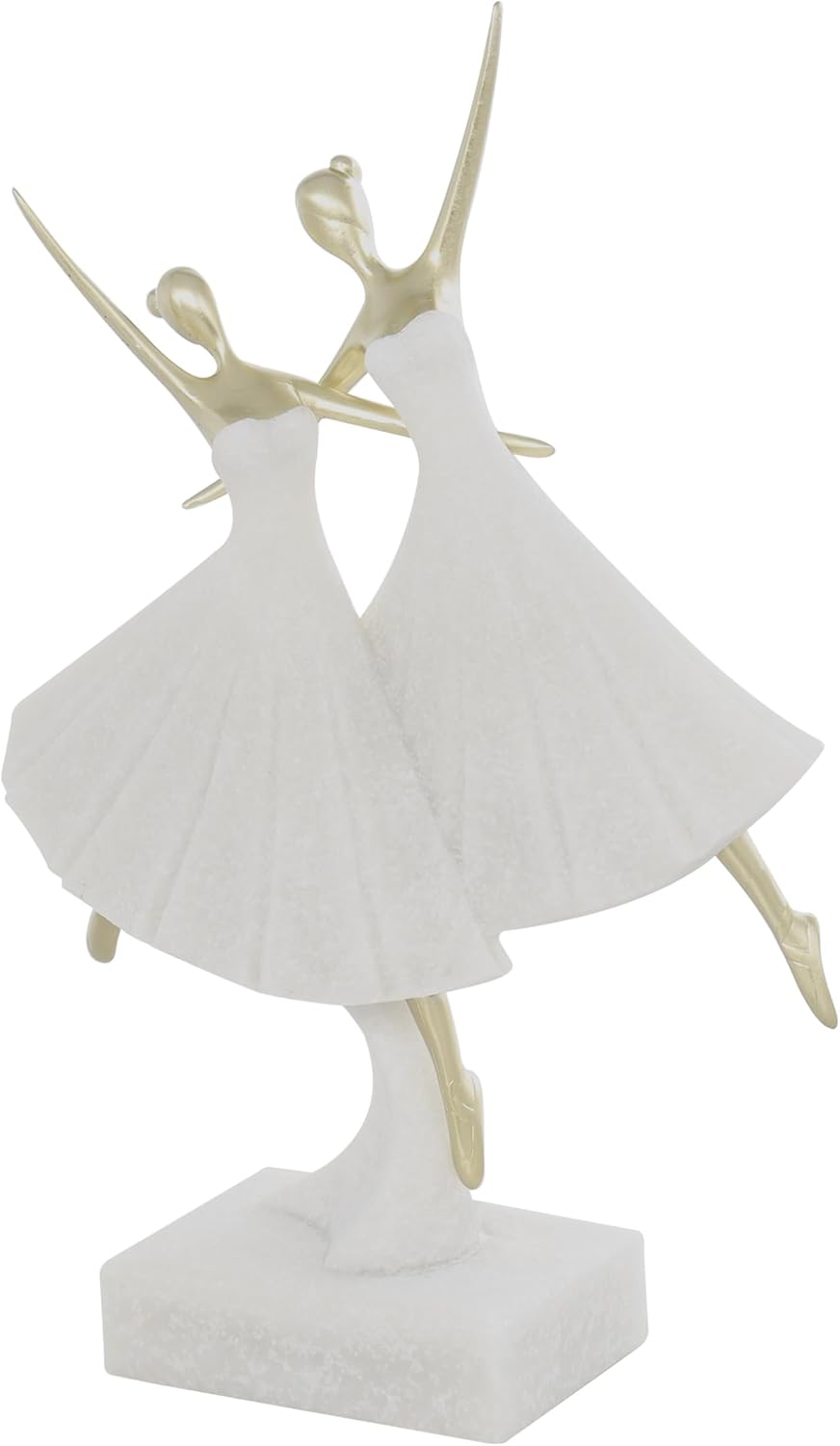 Deco 79 Polystone Dancer Decorative Sculpture Home Decor Statue, Accent Figurine 7" x 5" x 13", Brass