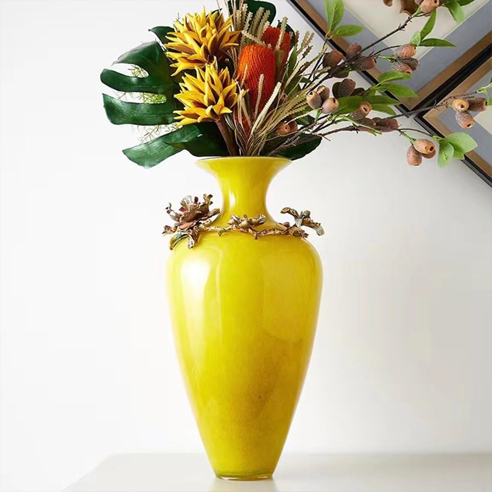 Luxury Vase [Prosperity-C Series], Decorative Vase, Modern Vase, Original Exquisite Vase, Vase with Enamel Decoration (Tall)