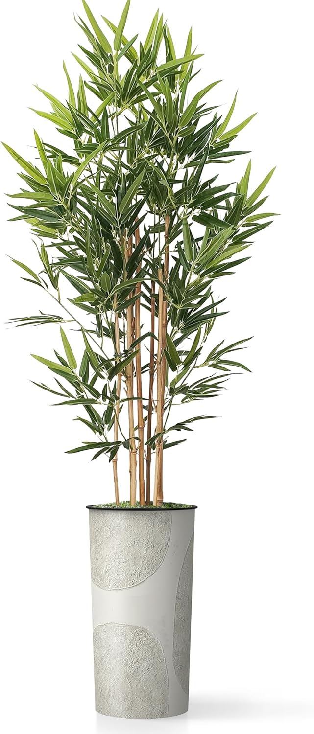 Artificial Tree in Optional Designed Pot, Fake Areca Tropical Palm Silk Tree for Indoor and Outdoor Home Decoration - 66" Overall Tall (Plant Pot Plus Tree)
