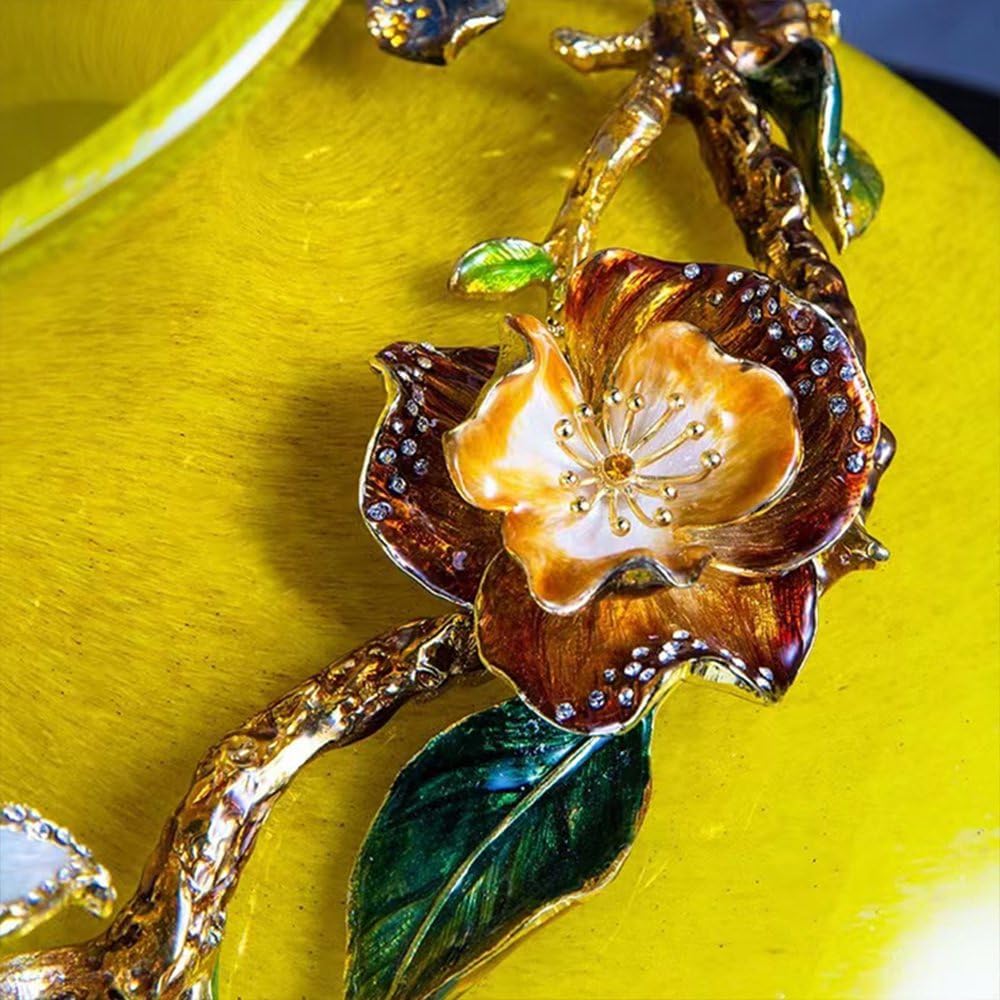 Luxury Vase [Prosperity-C Series], Decorative Vase, Modern Vase, Original Exquisite Vase, Vase with Enamel Decoration (Tall)