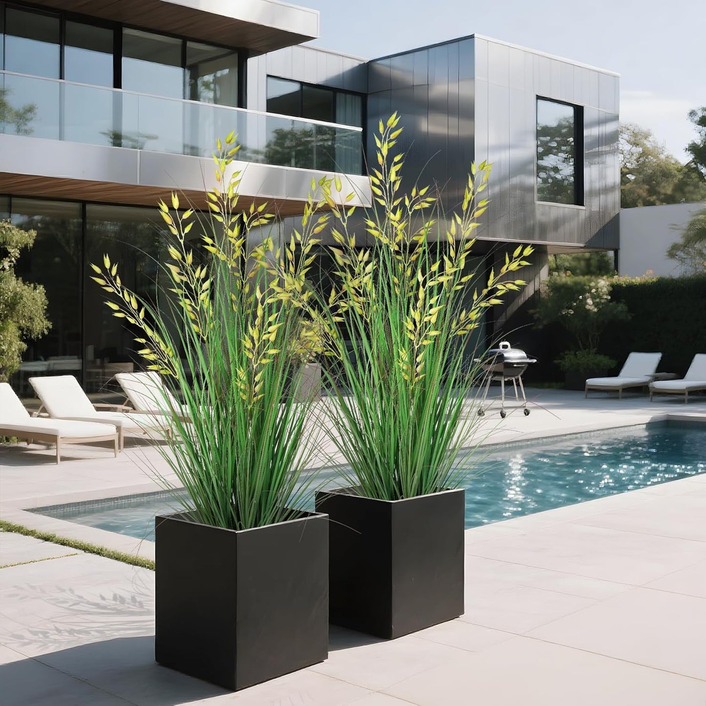 Artificial Plants Artificial Wheat Grass Faux Plants Artificial Grass Plant Fake Green Plants Tall Fake Plants Tall Suitable for Indoor Home Decor Outdoor Porch Terrace Decor（47In，1pack）
